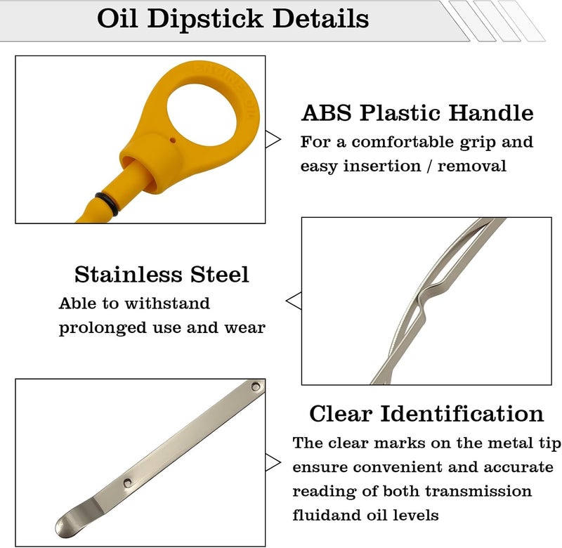 FBLOWMOD 15301-28031 Engine Oil Dipstick Indicator, Compatible with 2002-2009 Toyota Camry 2001-2007 Highlander 2005-2008 RAV4 2010-2012 Lexus HS250h 2.4L Engine Oil Fluid Level Dip Stick Replace 1530128031 - Image 4